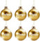 Set de 6 Bolas de Navidad Personalizadas Grandes 8 cm Con Nombre - Bolas Doradas para Árbol - Decoración 2024