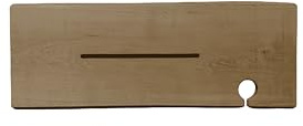 Badewannenablage aus Eichenholz – Natur, Handgefertigt mit Tablet- und Weinglashalter – Luxus Badebrett (80CM)