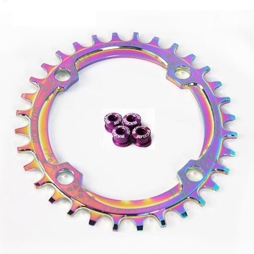 Chainring, Chainring MTB Bicicleta Crank Chainring Plato, Plato Ancho Estrecho Plato de Bicicleta Plato Redondo Ovalado MTB Plato de Bicicleta Platos for Bicicletas(Oval 38t)