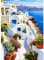 DPHERO 5D Santorin Diamond Painting Kits, DIY Fleurs Art du Diamant Painting Kit Complet, Paysage Marin Broderie Kits de Peinture sur Diamant Point de Croix Painting pour Adultes Débutants 30x40cm