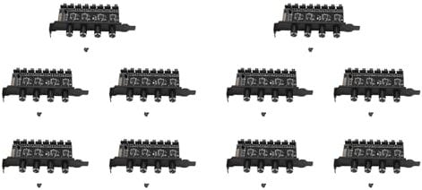 Sxmrmnx 10X Pc 8 Channels Fan Hub 4 Knob Cooling Fan Speed Controller for Cpu Case Hdd Vga Pwm Fan Pci Bracket