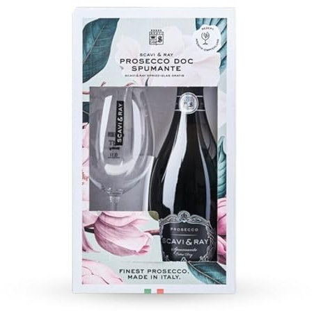 SCAVI & RAY DOC Spumante 0,75L im Geschenkset mit Weinglas