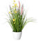 CREATIV green bunter künstlicher Blüten-Gras-Mix im Topf 46cm I künstliches Dekogras mit bunten Blüten als Frühlingsdeko I Ziergras Osterdeko I hochwertige & dekorative Kunstgräser