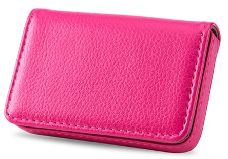 Hnonoxy Porte-Cartes de Visite, Premium PU en Cuir Fait Main Porte-Cartes de Visite avec Fermeture Magnétique, Porte-Cartes de Crédit, Portefeuille pour Homme et Femme