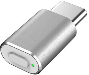 Ujjdwiurgh Mouse Jiggler Tipo C, Indetectable, con USB C, para Simular el Movimiento del Mouse y Mantener la Computadora, Color Plateado