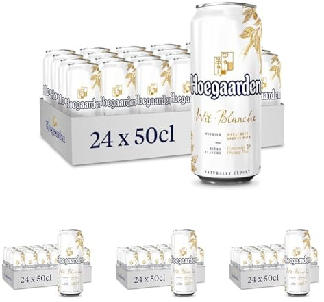 Hoegaarden Blanche Bière Pack de 24 Canettes de 50cl (Lot de 4)