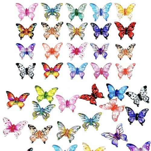 YFTRFR 100 Stück Schleifen Nail Charms, Bastelzubehör 3D Kunstharz Kunst-Anhänger für Nagelschmuck DIY Zubehör, Dekoration, Design, Schmuckdekoration, Dekorative, HüLlen(farbenfroh)
