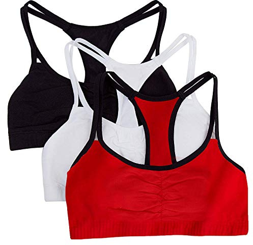 Fruit of the Loom Women's Built-up Sports Bra Sports Bra (Pack of 6)
