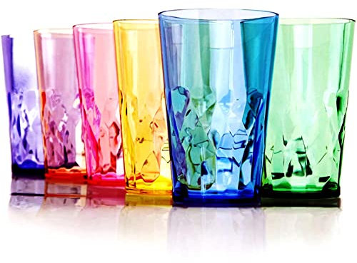 SCANDINOVIA - 560ml unzerbrechliche Premium-Trinkgläser - 6er Set - Tritan Kunststoff Becherglas - BPA Frei - Spülmaschinenfest - Stapelbar