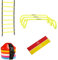 Fitness Health Gym Workout Equipment Sets für Übung - enthält 1x4 Meter Agilität Leiter, 60 Agilität Multicolor Kegel, 2 Widerstand Bands, 3 PCS von Heavy Duty PVC-Rohr Training Hürden