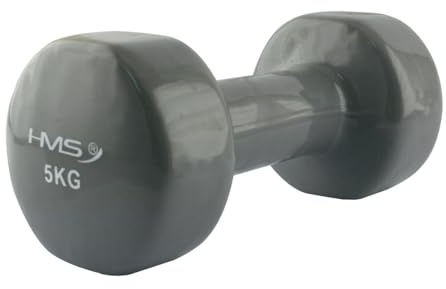 HMS Unisex's 17-47-007 5907695588392 Kurzhantel, Gusseisen, mit Vinyl, Schwarz, Einheitsgröße