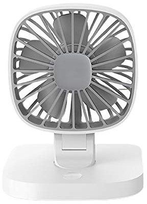 Jia Hu - Mini ventilatore da tavolo, grande guida USB per auto, con doppia testa