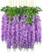 SZJH 12pcs 3.6 Feet/Piece Artificial Fake Wisteria Vine Ratta Hanging Garland Silk Flowers String Home Party Wedding Decor (Purple)