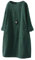 FTCayanz Abito Donna Manica Lunga Oversized Velluto a Coste Vestito Elegante Midi Abiti Verde Scuro XL