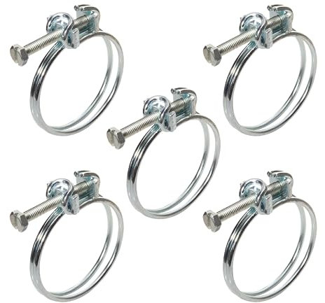 Pisces Double Wire Hose Clips for 25mm Hose (5 Pack)