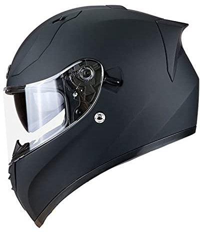 Integralhelm Motorradhelm Mit Doppelvisier Sonnenblende Für Brillenträger DOT ECE Geprüft Full Face Motorrad-Helm Rollerhelm Sturzhelm Für Erwachsene Damen Herren D,4XL