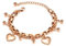 OSTAN Damen Armband Rosengold Armbänder mit Herz Anhänger