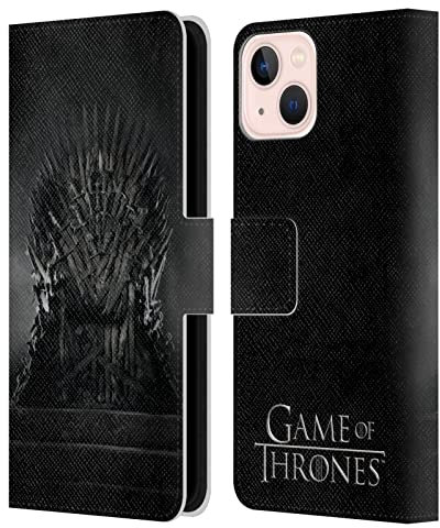 Head Case Designs Officially Licensed HBO Game of Thrones Iron Throne Key Art Leather Wallet Case Compatible With Apple iPhone 13