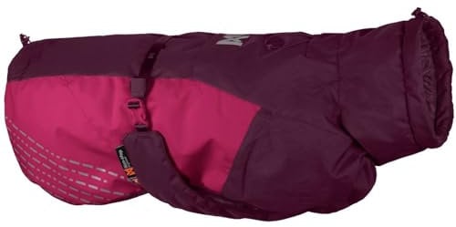 Non-stop dogwear Glacier Jacket 2.0, warme Hundejacke für Winter und kaltes Wetter mit Leinenöffnung und Beinschlaufen, Lila, Größe 55 für mittelgroße Hunde