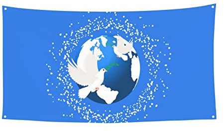 Frieden Fahne Banner Dekorationsbanner Peace Banner Peace Fahne Banner Friedenstaube 180x90 cm Hängedekoration Party Hintergrund Banner Mottoparty Garten Banner Feiern Banner Banner für Party Deko