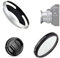 Set di accessori per fotocamera Sony Alpha A6600 mirrorless con obiettivo da 16-50 mm, incluso paraluce in metallo argento, filtro UV, copriobiettivo