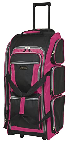 Travelers Club - Xpedition Mehrtaschen-Aufrechte Rollreisetasche, Knallpink, 76 cm
