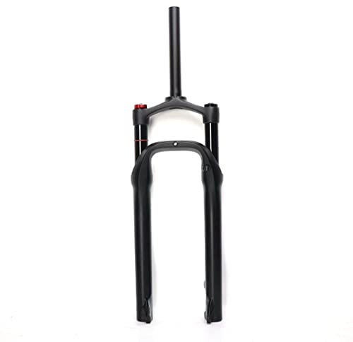 HSQMA 26 Inch Fat Snow Bike Fork 100mm Travel 4.0 Tires E-Bike Air Suspension Fork DIsc Brake QR 1-1/8 Manual Lockout (Color : 26'' Black)