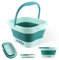 AWA - Bain de pieds pliable avec points d'acupression, robuste et facile à ranger, seau pliable multi-usages pour tremper les pieds, idéal pour la relaxation et le soulagement de la douleur (lavabo de