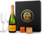 Veuve Clicquot Champagne 75cl Chocolate Truffle & Drinks Biscuits Gift Box with Pair of Flutes