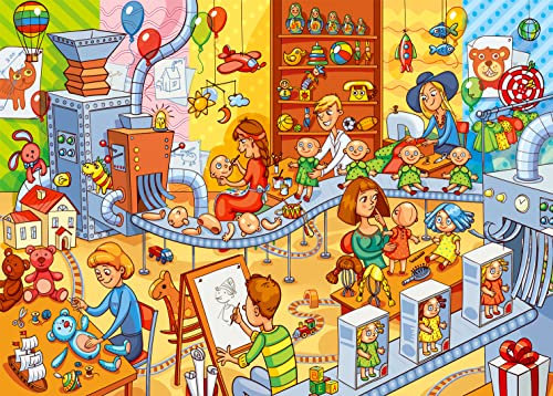 Puzzle 1000 Teile,Puzzle für Erwachsene,Puzzle farbenfrohes Legespiel, Impossible Puzzle,1000 Puzzle Home Dekoration Puzzle- Spielzeugfabrik-Erwachsenenpuzzle