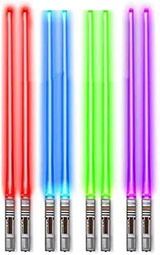 OUTS 4 Pair Lightsaber Chopsticks, LED Chopsticks Durable Lightweight Portable BPA Free and Food Safe for Home Kitchen Outdoor Party,Pleasant63