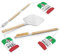 Senwosa Pizza Oven Accessories Set - 3 Piece Pizza Making Kit with Pizza Peel, Turner & Stone Brush with Scraper, Bubble Popper - Tools for Indoor Outdoor Brick Wood Gas Ovens