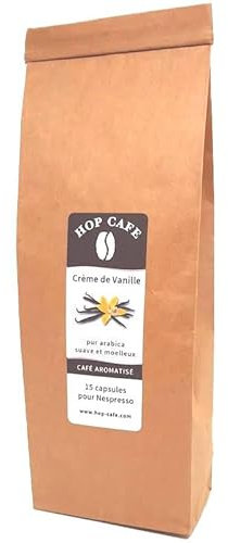 15 Capsules Compatibles de Café aromatisé Crème de vanille