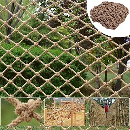 Safety Hanfseilnetz Kinder Klettern Sicherheitsnetz Baum Haus Klettern Kinder Sicherheitsseil Netz Balkon Treppen Zaun Geländer Garten Spielplatz Schutz Heavy Duty Net Indoor & Outdoor Decor Rope Net