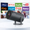 HIPPUS Mini Smart Beamer 4K Full HD 1080P, 270° Dreh Portable Projector klein Videoprojektor Handy, Android OS 11.0 mit 2.4 oder 5G WiFi Bluetooth 5.2 Heimkino Beamer Grau