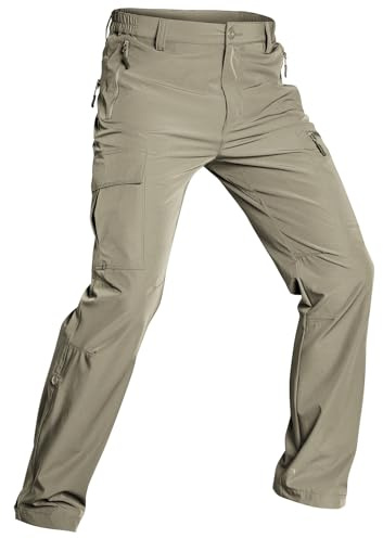 Wespornow Pantalones de Senderismo para Hombre, Ligeros, de Secado rápido, Impermeables, para Viajes, Camping, Caza, Pesca, tácticos (Verde Salvia, XL)