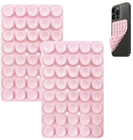 Katslyn 40 Grain Double Sided Silicone Suction Cup,2PCS Phone Suction Pad Suction Phone Holder,Non-slip Phone Holder for Selfies and Videos Multifunctional Suction Phone Holder