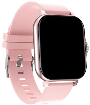 AsrMyjcx Smart Watch Smartwatch Ampio Display da 1,83 Pollici Promemoria Messaggio Touch Screen a Colori IP68 Orologio Fitness Regalo Impermeabile, Rosa