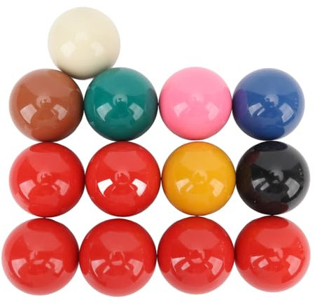 SUNGOOYUE Snooker-Kugeln, Harz-Billardkugel-Set, 52,5 Mm/2,1 Zoll Durchmesser, Ausbalanciert, Kratzfest mit Angenehmem Schlaggefühl für den Heim- oder Bargebrauch