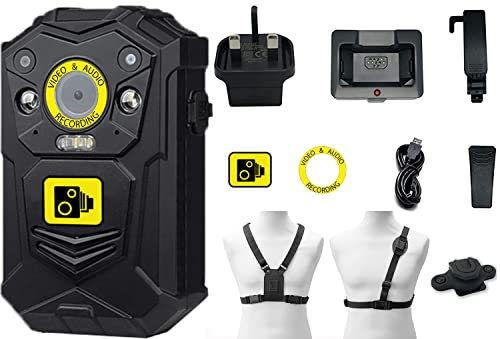 Brifield BR1 Body Worn Camera - Professional 1512p 64GB Wearable Bodycam With Klickfast Strap for Personal Protection, Door Staff, Doorman, Bouncer, SIA Security Camera USB C
