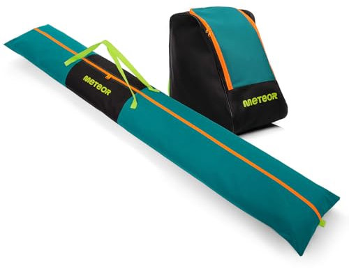 meteor Skitasche Set - Skisack 177 cm & Belüftete Skischuhtasche - Wasserabweisend, Perfekt für Wintersport und Skiurlaub - Komplettes Set