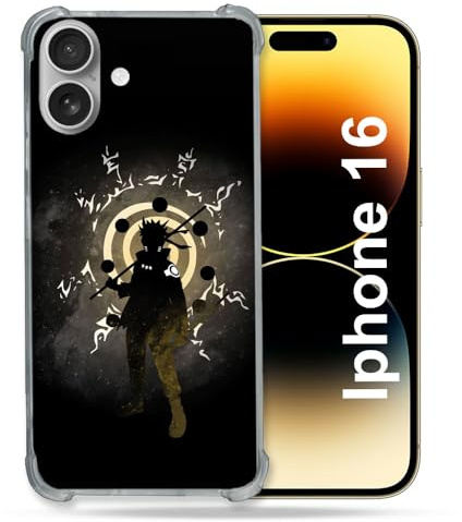 Cokitec Verstärkte Schutzhülle für Apple iPhone 16, Manga Naruto Sage