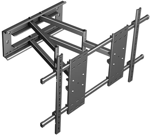 HILLPORT Supporto da parete per TV orientabile per TV da 55-110, ultra sottile, 53 mm, distanza dalla parete, inclinabile, per schermo piatto e curvo fino a 100 kg, max. VESA 900 x 600 mm, D10