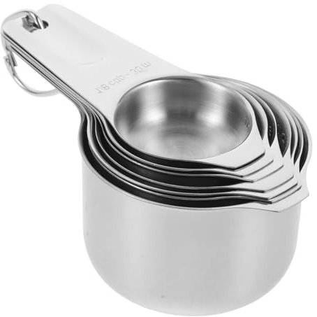 Gatuida 1 Juego De Taza Medidora De Acero Inoxidable Con Báscula, Taza Medidora Para Cocina, Suministro Para Hornear