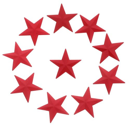 Angoily 10 Stück Fünfzackige Stern Hutabzeichen Aluminium Stern Pins Für Rucksäcke Kleidung Jacken Vielseitige Sternbroschen Geschenk