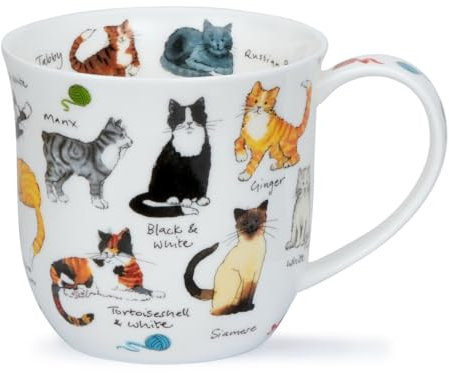 Dunoon Cumbrae Cat Breeds 0.45 Litre Fine Bone China Mug
