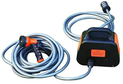 Cordless Garden Water Pump Compatible with Makita 18V Battery (No Battery), 80W Portable Self-Priming Irrigation Pump with 10m Outlet Hose, 3m Inlet Hose, Filter and Spray Gun