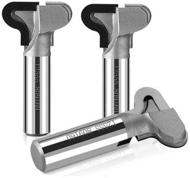 Lathe Turning Tool Set, 1 PCS Milling Cutter Cabinet Wardrobe Drawer Handle Panel Line Modeling Router Bit Slotting Arc Nail CNC Tool(12x31.75)