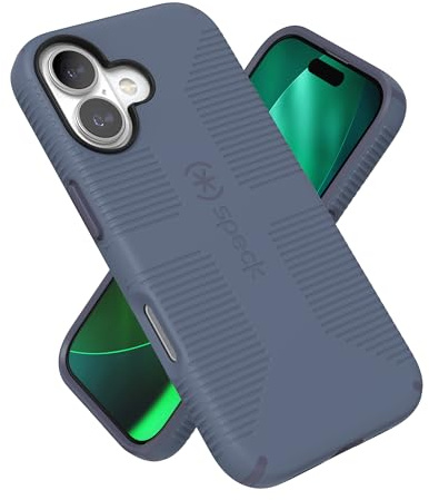 Speck CANDYSHELL Grip +MS Case for iPhone 17 - Mystery Blue/Faded Denim | Slim Protective Grip | Drop Protection | MagSafe Compatible