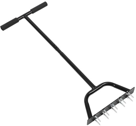 CFTGIW Rasenbelüfter-Spike, Manuelles Werkzeug, Gartengras-Belüftungswerkzeug Zum Belüften von Rasen, Hofpflege, Bodenbelüfter, Aerate-Leistung, Mehr Löcher Können Rasen mit Care-Rasen Lockern